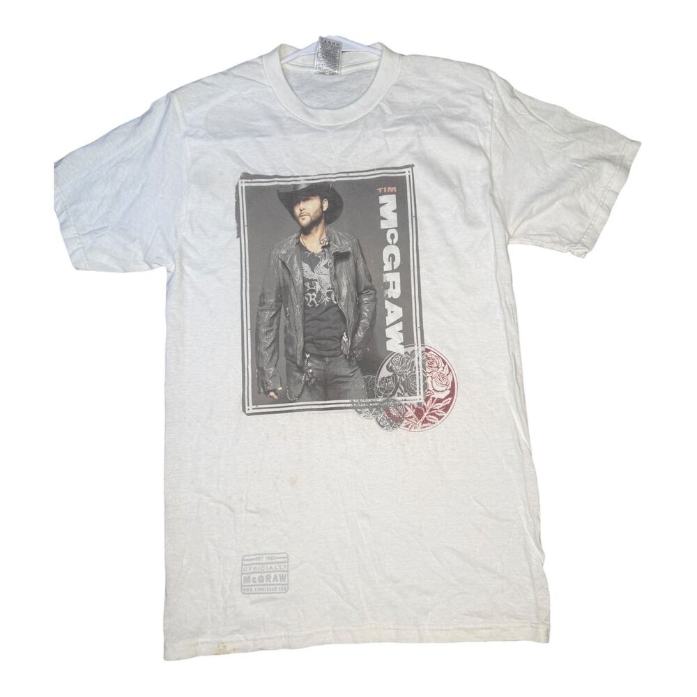 Vintage 2006 Tim McGraw Tour Graphic Concert T-Shirt White Size Small